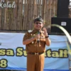 ANTUSIAS: Pj. Bupati Sumedang Herman Suryatman saat menghadiri acara puncak Milangkala ke 248 Desa Sukatali, Kecamatan Situraja sekaligus pelucuran Desa Sentra Bibit Domba Unggulan di Lapangan Desa Sukatali.