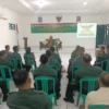 FOKUS: Pembinaan Antisipasi Balatkom dan paham Radikal kepada prajurit TNI, PNS dan Keluarga besar TNI (KBT) Kodim 0610/Smd yang dilaksanakan di Aula Juang Apet Makodim 0610/Smd, baru-baru ini.