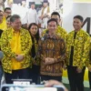 Ketua Umum Partai Golkar Airlangga Hartarto Menjelaskan Kehadiran Gibran Rakabuming Raka di HUT ke-59 Partai Golkar