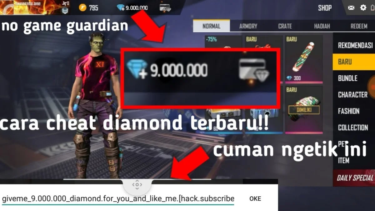 Gausah Top Up, Ini Cheat Diamond Free Fire (FF) Tak Terbatas 2023