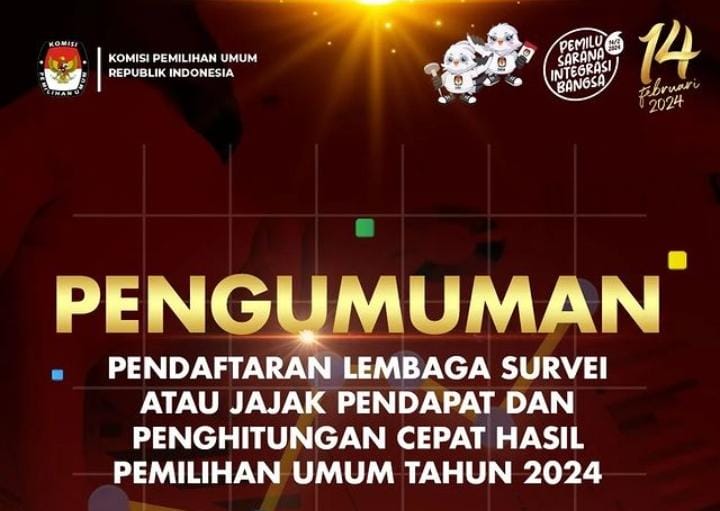 Komisi Pemilihan Umum (KPU) Buka Pendaftaran Lembaga Survei dan Jajak Pendapat untuk Pemilu 2024