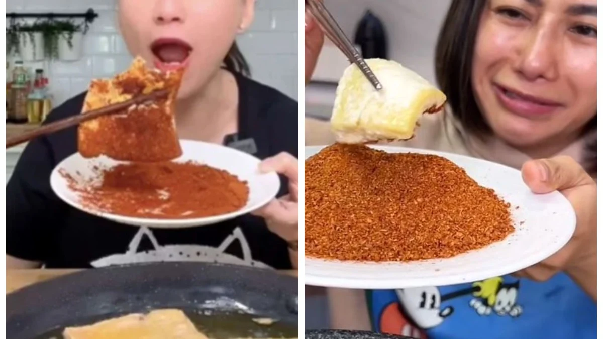 Tren Makan Tahu Goreng Panas Viral di TikTok, Apakah Berbahaya?