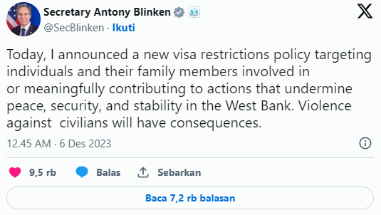 Langkah Terkini AS yang Menggemparkan! Visa Ekstremis Israel Ditolak, Alasannya Bikin Heboh!