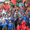 Rapat Dewan Pengupahan di Kantor Disnakertrans Jabar, Ribuan Buruh Siap Kawal