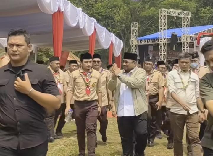 Menteri Agama Gus Yaqut Hadiri Kemah Bakti Harmoni Beragama II Saka Amal Bakti di Jatinangor Sumedang