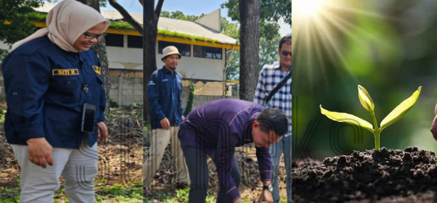 KPU Sumedang Lantik Anggota KPPS dan Beraksi Menanam Pohon Serentak