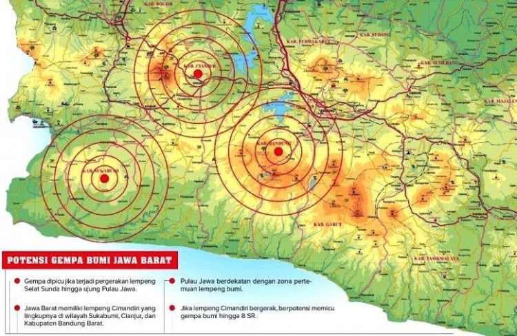 Warga Jabar Dihimbau Untuk Waspada, Jabar Dikepung Sesar Aktif