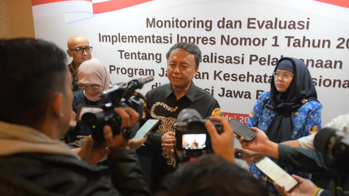 Sekda Jabar Herman Suryatman menghadiri acara  Monitoring dan Evaluasi Implementasi Inpres Nomor 1 Tahun 2022