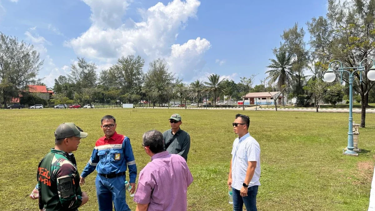 Persiapan harlah Pancasila di Lapangan Garuda, Pertamina Blok Rokan, Dumai Senin 27 Mei 2024