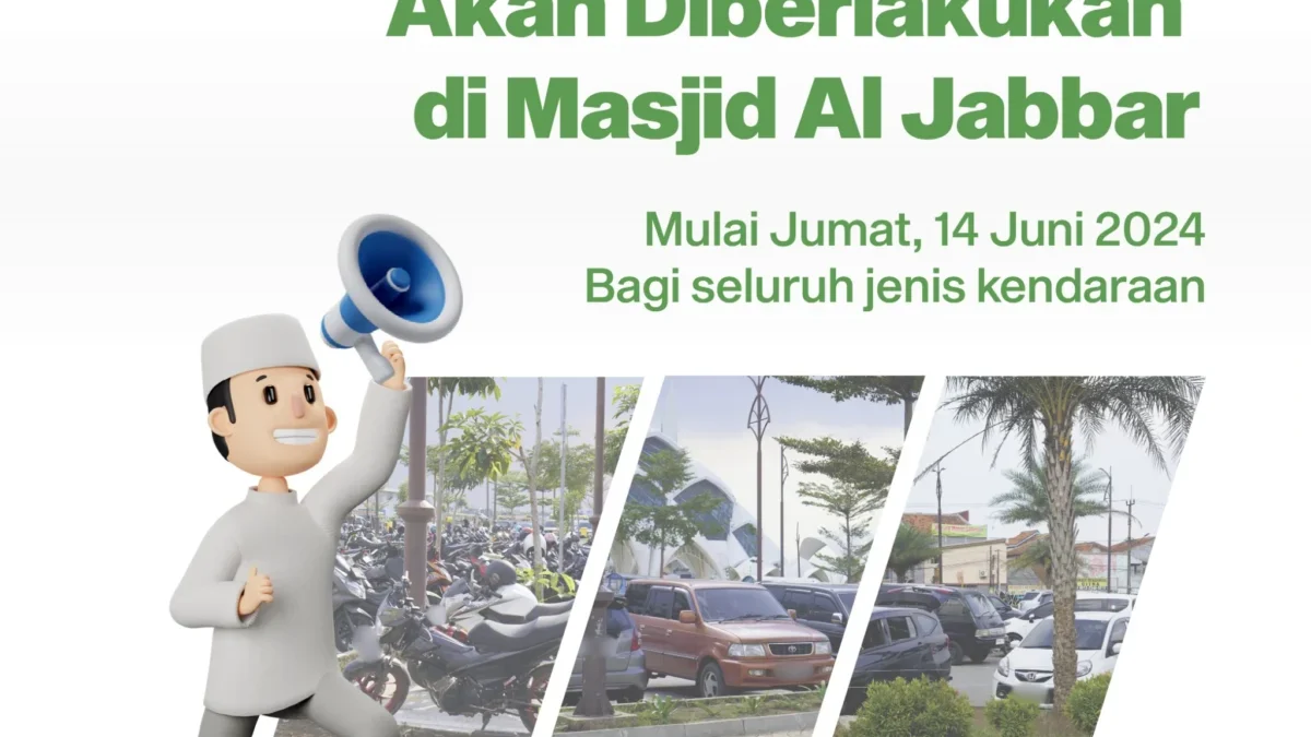 Biaya Parkir di Masjid Raya Al Jabbar Sementara Gratis