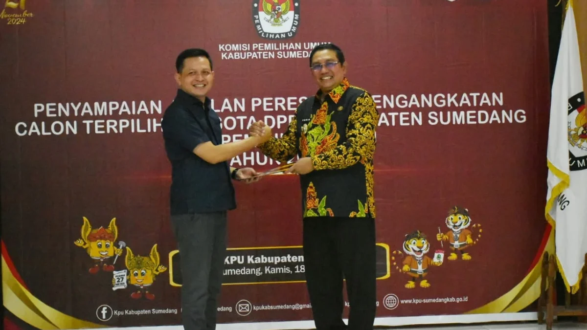 Pj Bupati Yudia Ajak Calon Terpilih Anggota DPRD Sumedang Sukseskan Pilkada