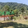 LOKASI: Kondisi Cisoka Eco Greenpark, salah satu wisata alam perkebunan teh yang ramai dikunjungi di Sumedang,