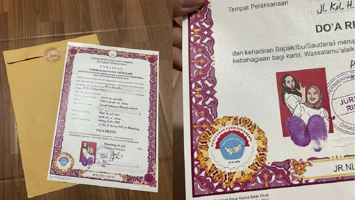 undangan pernikahan bentuk ijazah