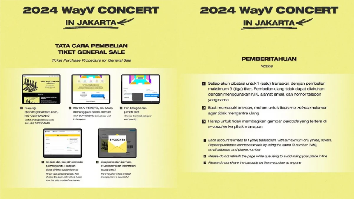 Link dan cara Daftar Konser WayV di Tennis Indoor Senayan.