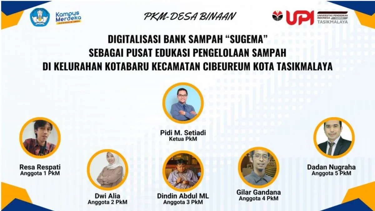 PKM-Desa Binaan UPI Tasikmalaya: Digitalisasi Bank Sampah “Sugema” 