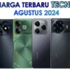 Update Terbaru Harga Smartphone Tecno di Bulan Agustus 2024.