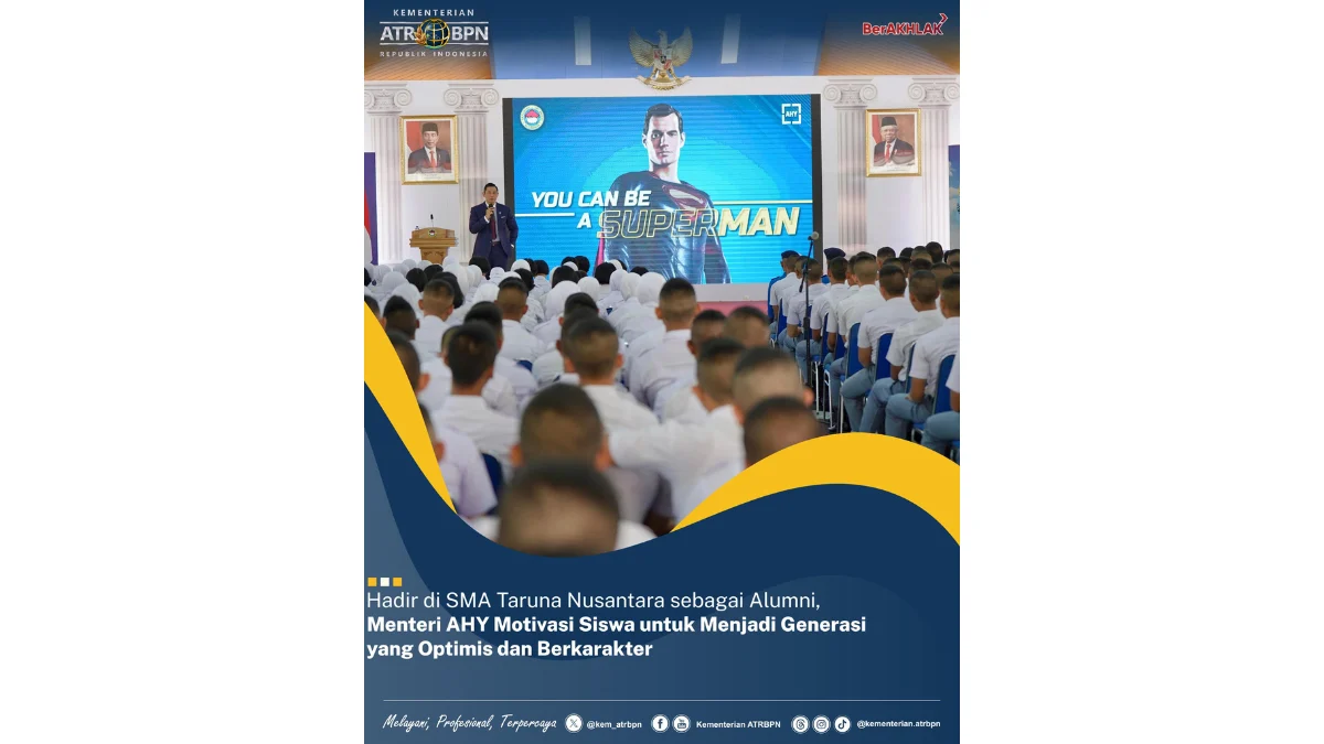 Hadir di SMA Taruna Nusantara, AHY Memotivasi Siswa Untuk Menjadi Generasi Optimis dan Berkarakter