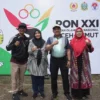 OPTIMIS: Pj Bupati Sumedang Yudia Ramli saat saat mengunjungi Venue MTB Tahura Bukit Barisan, Kabupaten Karo,