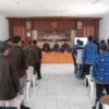 PERSIAPKAN: Perwakilan PPS, PPK, serta Forkopimcam Kecamatan Cimanggung saat rapat koordinasi di Aula Kecamata