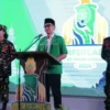 TEGASKAN: Ketua GP Ansor Sumedang Acep Komarudin Hidayat saat memberikan sambutan pada kegiatan konferensi cab