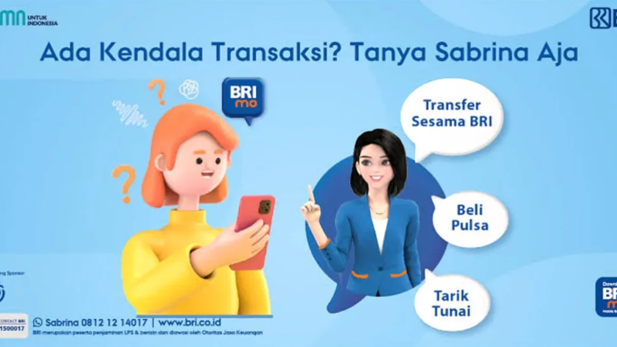 langkah-langkah menggunakan Asisten virtual BRI \"Sabrina\"