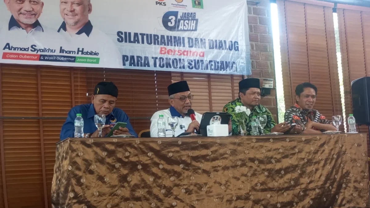 Calon Gubernur Jawa barat Ahmad Syaikhu bersilaturrahmi dengan sejumlah tokoh masyarakat Sumedang, Sabtu (26/1