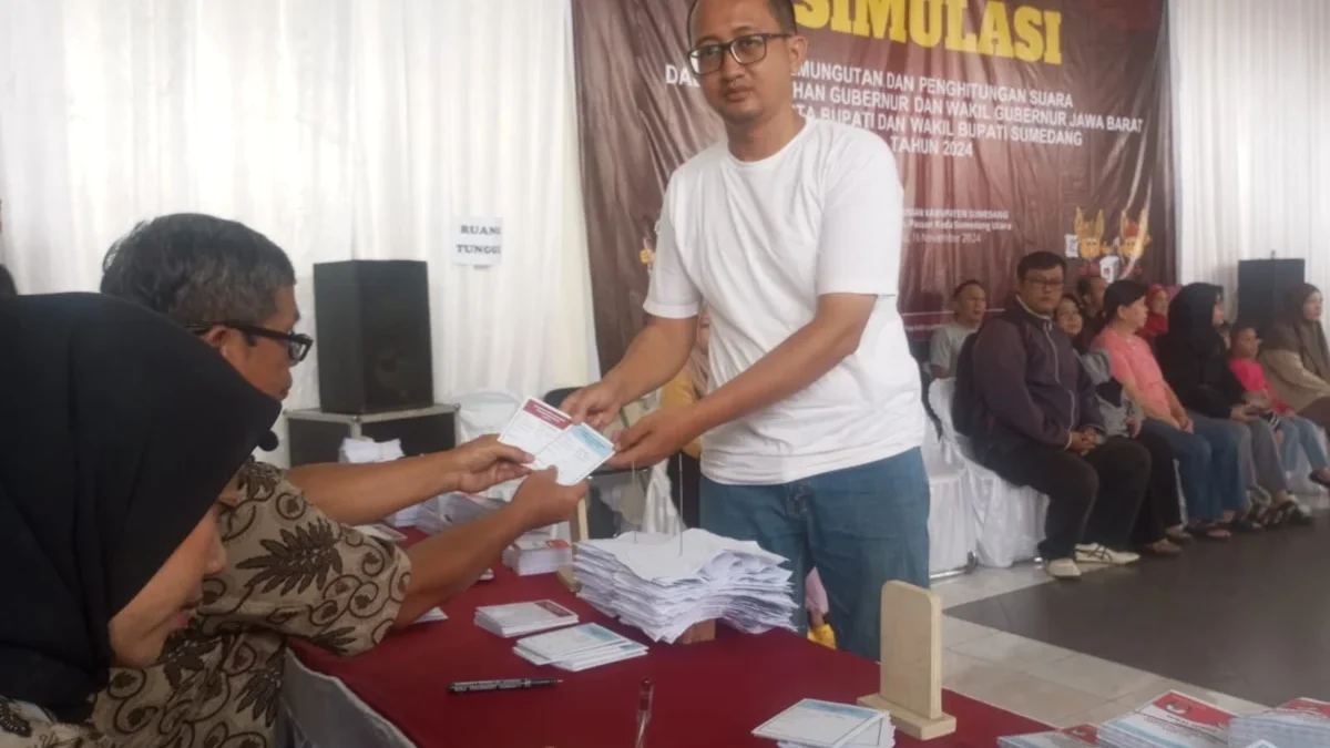 KPU Sumedang Gelar Simulasi Pemungutan Suara untuk Pilkada 2024  