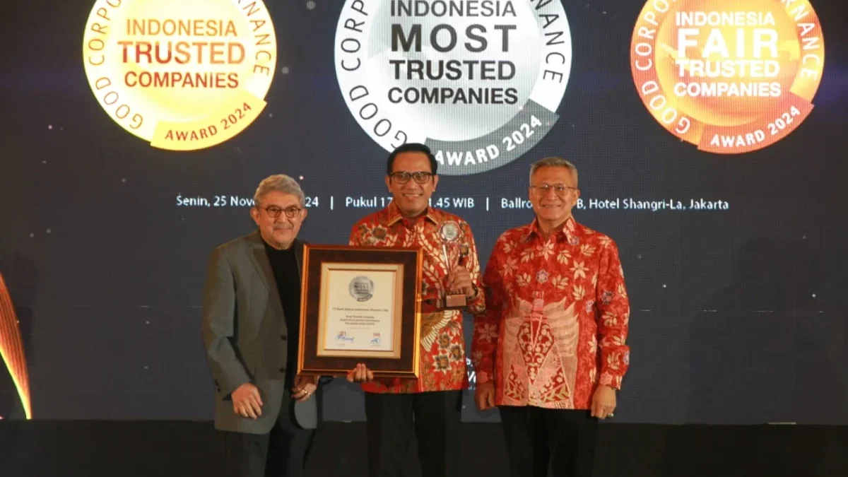 Unggul Dalam Tata Kelola, BRI Dinobatkan Sebagai The Most Trusted Company 2024