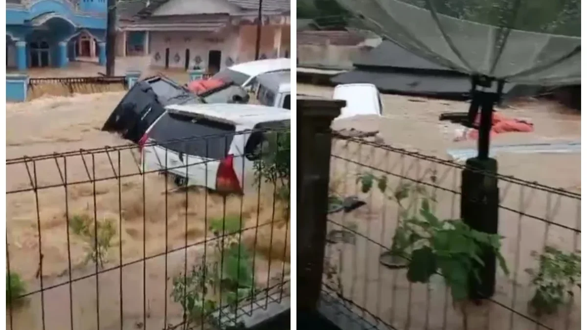 Banjir Terjang Sejumlah Desa di Sukabumi, Mobil Hanyut dan Warga Panik