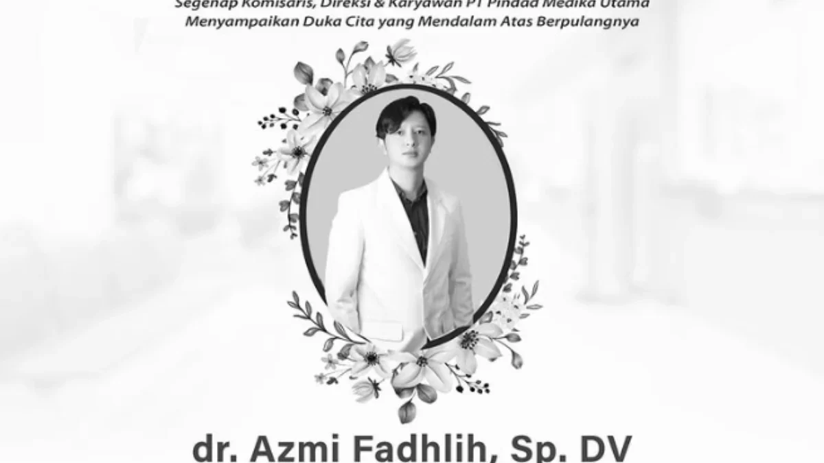 Pembuluh Darah Pecah Jadi Penyebab Dokter Azmi Fadhlih Meninggal Dunia