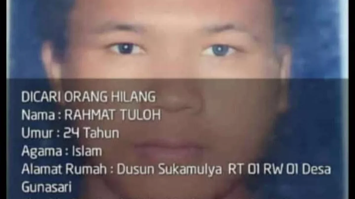 Pencarian Orang Hilang di Sumedang, Rahmat Tuloh Hilang Sejak 17 Januari 2025