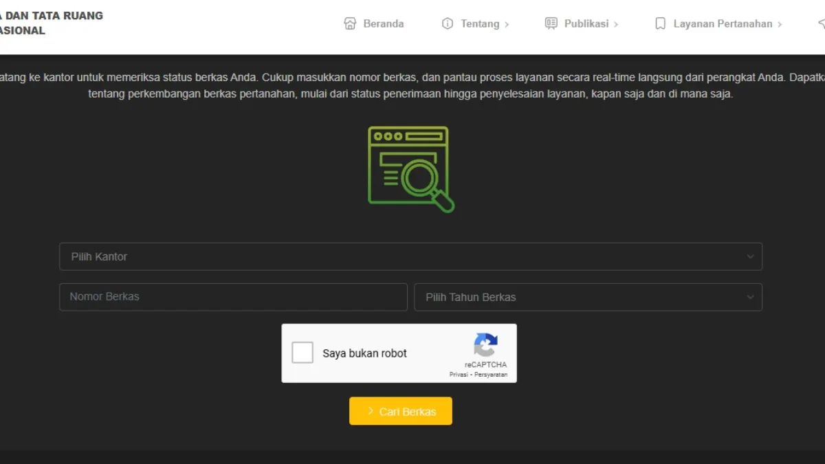 Cara Cek Sertifikat Tanah Via Website Kementrian ATR/BPN