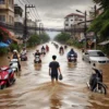 Hujan Deras Sebabkan Luapan Sungai Cimande, Jalan Parakanmuncang-Simpang Terendam