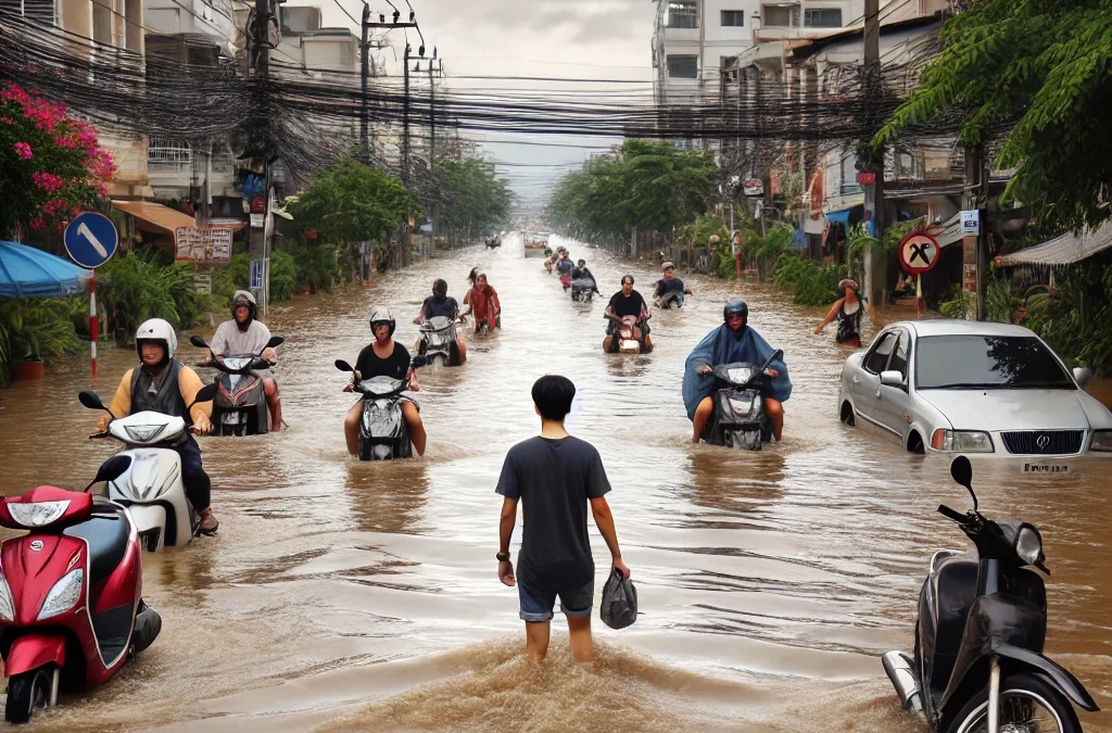 Hujan Deras Sebabkan Luapan Sungai Cimande, Jalan Parakanmuncang-Simpang Terendam