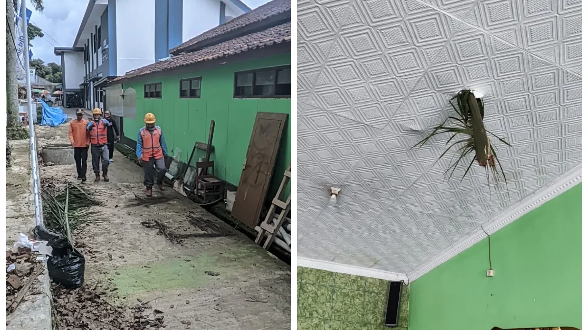 BPBD Sumedang Dorong Penebangan Pohon Palem Tak Layak di Lingkungan Masjid SMK Muhammadiyah 1