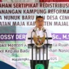 Wamen Ossy Serahkan 1641 Sertifikat di Majalengka, Bentuk Komitmen Negara wujudkan Keadilan dan Kesejahteraan