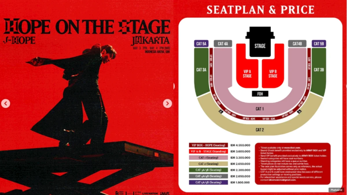 COMING SOON! Berikut Harga Tiket Konser J-HOPE BTS di Indonesia dengan Tajuk \"HOPE ON THE STAGE\" !