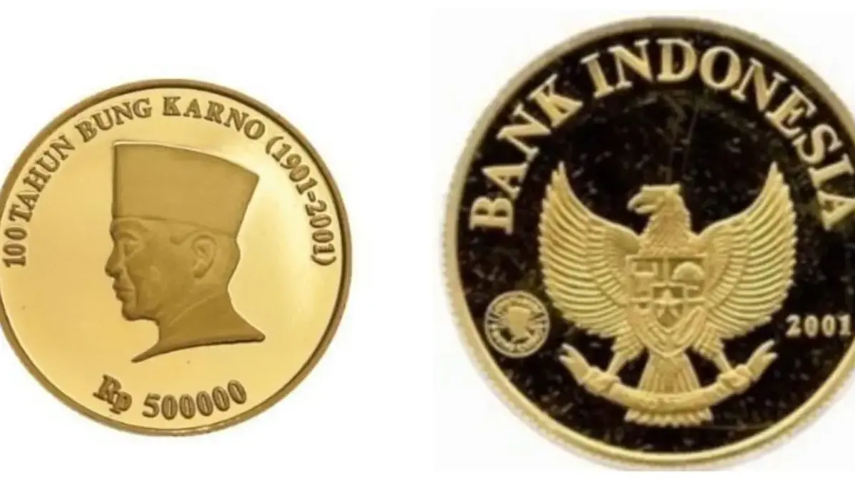 Koin Emas Rupiah Peringatan Soekarno, Mengantung Logam Mulia 24 Karat Paling Dicari Oleh Kolektor
