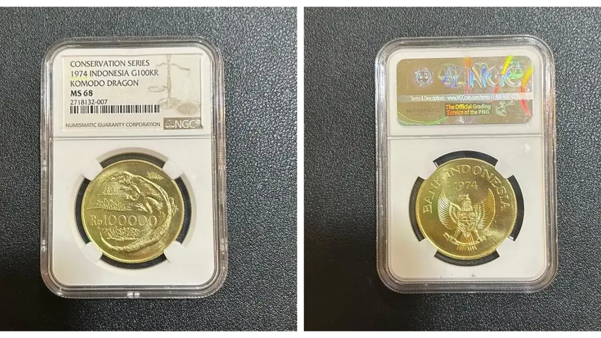 Koin Emas Rupiah Rp 100.000 Gambar Komodo Makin Dicari, Dibanderol Sampai 92 Juta