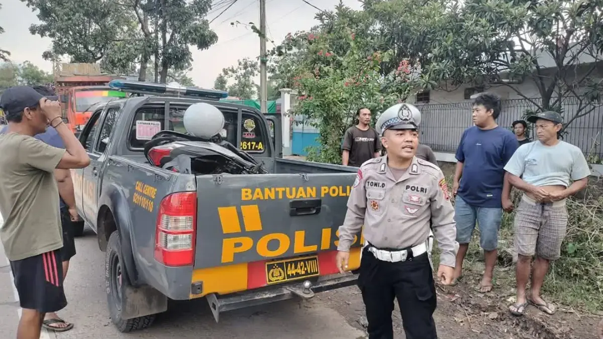 Caption. Dua remaja perempuan tewas secara tragis dalam kecelakaan maut yang terjadi di Jalan Raya By Pass Ci