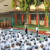 PEMBINAAN: Kanit Kamsel Satlantas Polres Sumedang, IPDA Agus saat kegiatan Pembinaan Pendidikan Masyarakat Lal