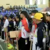 KOMPETISI: Siswa Sekolah Dasar (SD) Kontingen dari 27 Kecamatan di Kabupaten Sumedang saat pembukaan ajang 02S