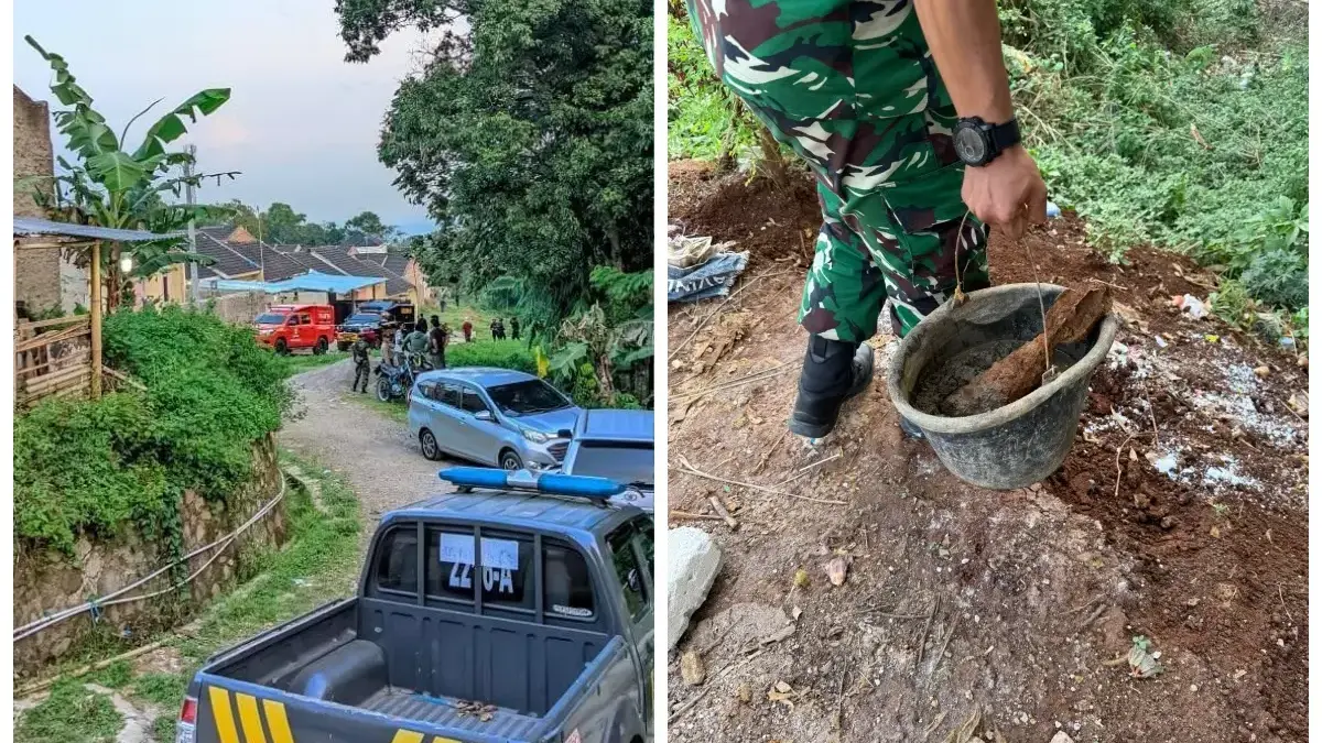 Gali Pondasi, Warga Cimanggung Temukan Mortir Diduga Peninggalan Zaman Perang