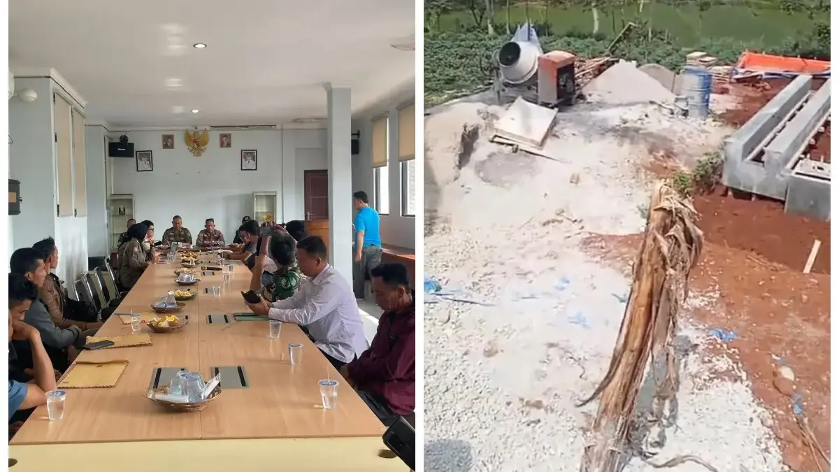 Satpol PP Sumedang Hentikan Pembangunan Tower BTS di Pamulihan