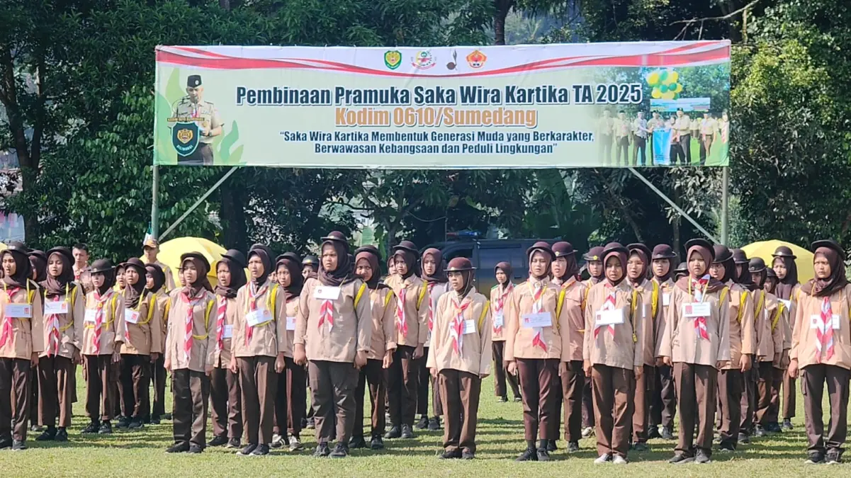 Kodim 0610 Buka Pembinaan Pramuka Saka Wira Kartika Angkatan ke-15
