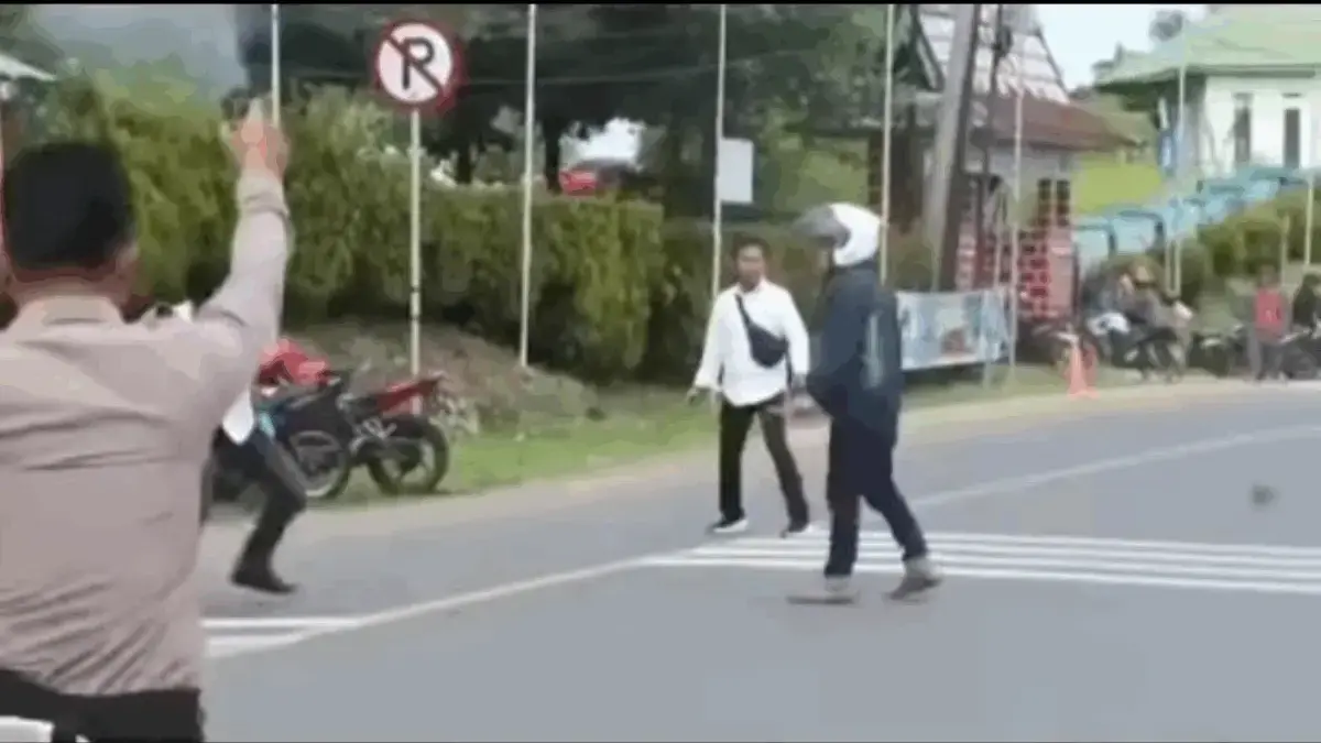 Nekat Terobos Operasi Patuh Nala 2025, Pengendara Motor Tanpa Nomor Plat Ini Berhasil Diamankan