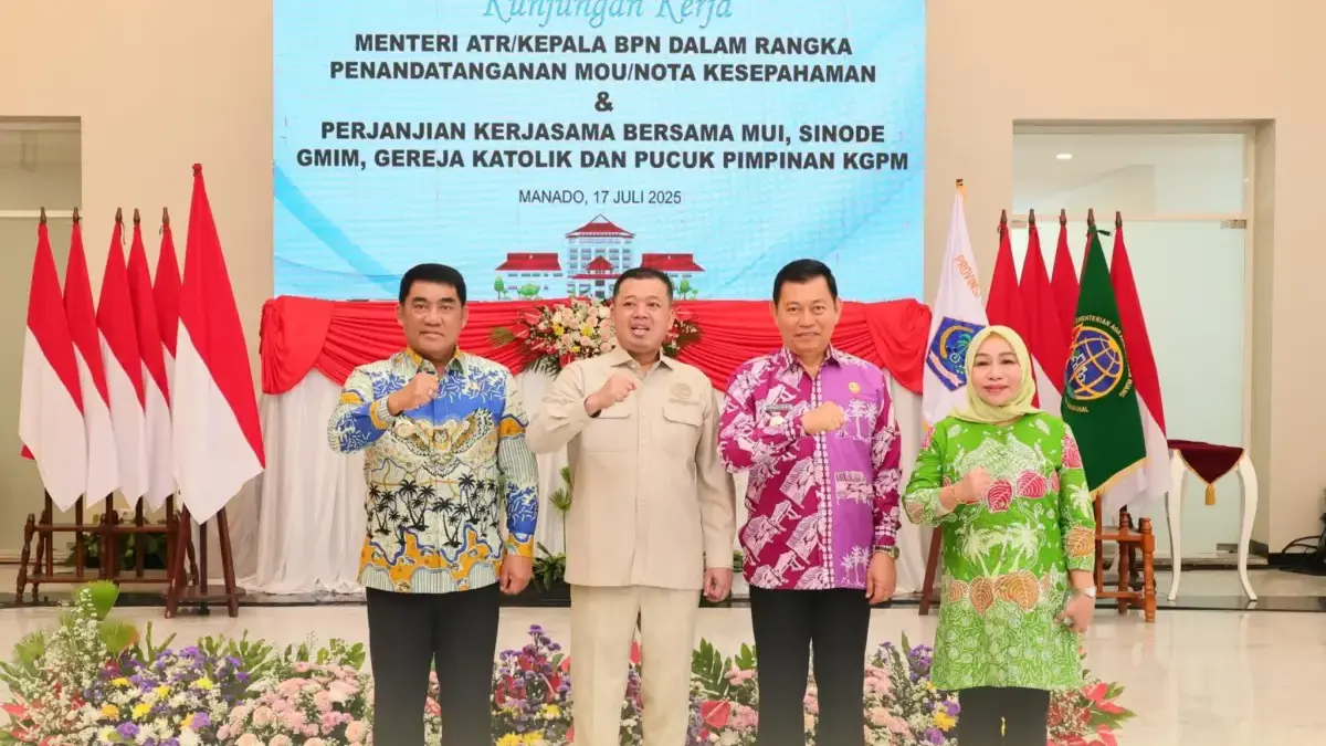 Menteri Nusron Saksikan MoU BPN Sulut dengan Lembaga Keagamaan: Dorong Implementasi Cepat dan Konkret