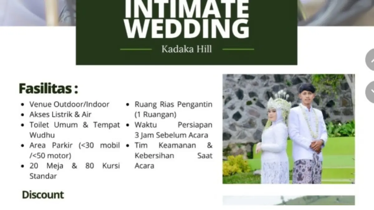 Kadaka Hill: Sentuhan Romantis untuk Intimate Wedding Impian