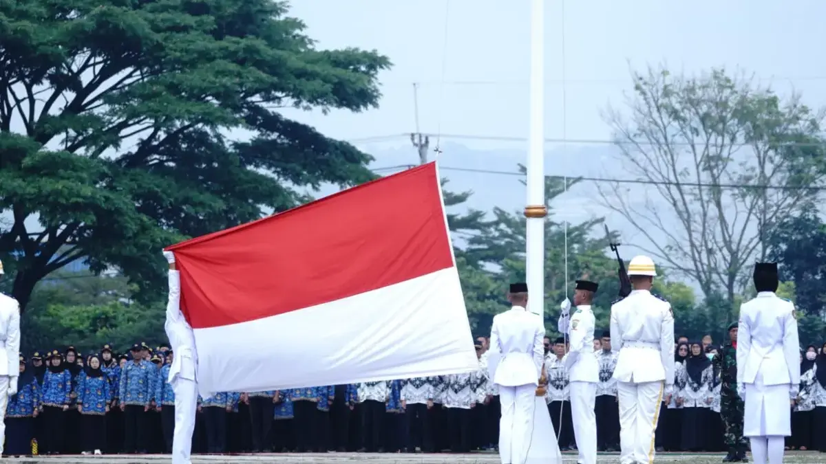 Upacara HUT ke-80 Kemerdekaan RI Digelar di Lapangan PPS Sumedang
