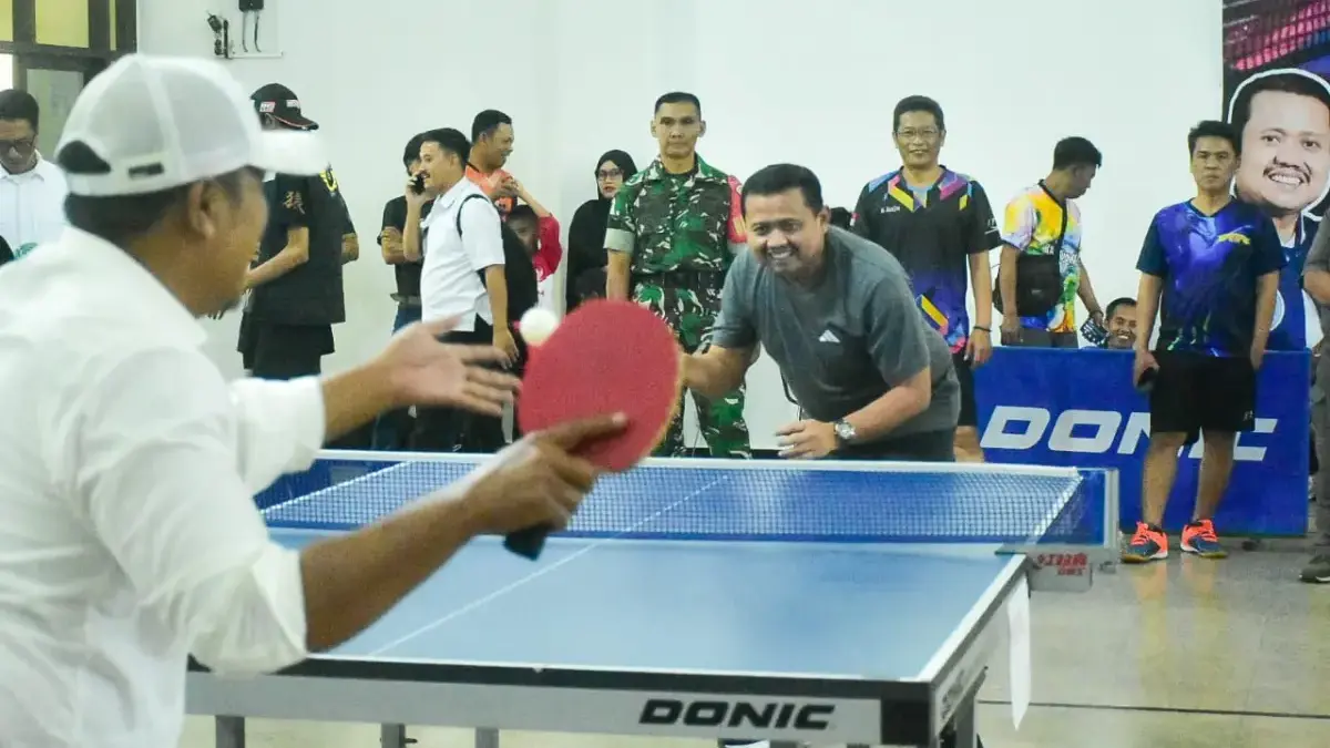 Ratusan Atlet Tenis Meja Bertanding di Piala Bupati dan Wakil Bupati Sumedang